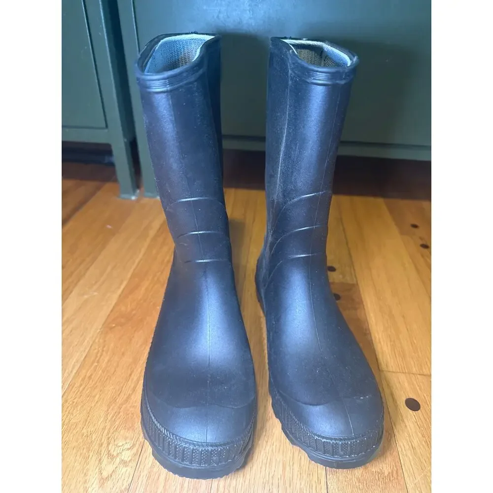 NEW Kamik Stomp Rain Boots Youth Sz 4 Black Waterproof Unisex Kids